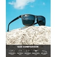 thumbnail image 3 of KALIYADI Polarized Sunglasses for Men and Women,Classic Square Sun Glasses with UV Protection for Driving Fishing, 3 of 9