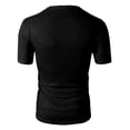 thumbnail image 3 of H2H Men Linen and Cotton V neck Short Sleeve Casual T Shirts Casual BLACK US M/Asia L (CMTTS0172), 3 of 6