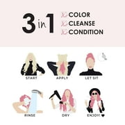 Keracolor Semi Permanent Hair Dye 3 in 1 Clenditioner, Rose Gold, 12 fl oz