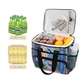 thumbnail image 2 of FORMRS Insulated Cooler Bag 24 Cans Capacity Soft Leakproof Lunch Box with Side Pockets, Purple Window, 2 of 7