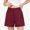 *Wine, variant on Binmer Women's High Waisted Tailored Shorts,Casual Office Wear Dress Shorts with Pockets Black,Women's Plus L