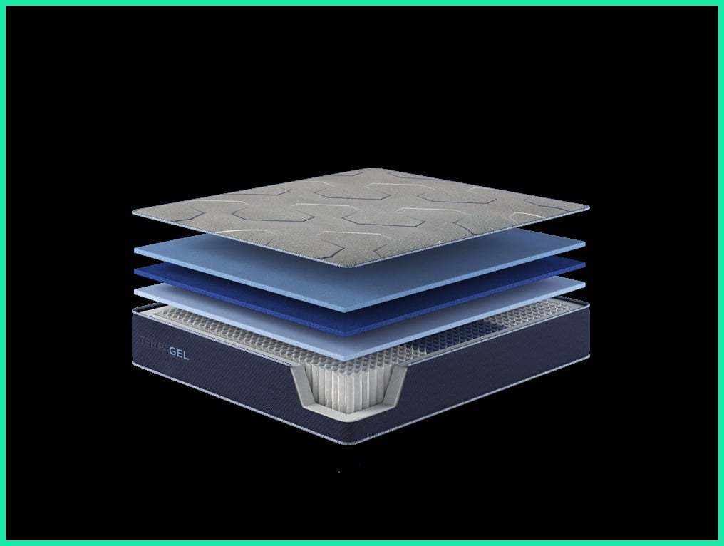 Twin Extra Long Restonic TempaGel Memory Foam Mattress with Dual Cooling & Marvelous Middle Support