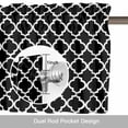 thumbnail image 6 of Black Morocco Kitchen Curtain Valances for Windows Farmhouse Short Curtains, Boho Modern Minimalist Abstract Geometric Rod Pocket Valance Curtain for Bedroom Cafe Living Room, 6 of 8