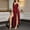 Wine, variant on Dianli Nightgown Sleepwear Ice Silk V Neck Lace Long Suspender Nightdress Lightweight Breathable Sleeveless Lace Splice Long Sleepshirt Soft Summer Homewear Nightgown Sleepwear