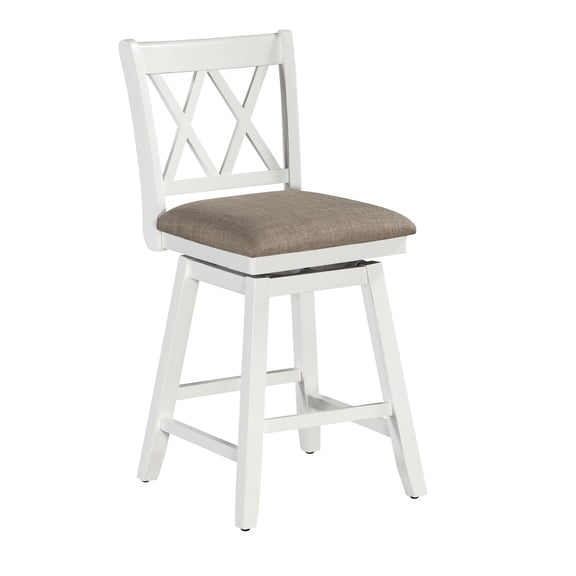24" Brookline Swivel Counter Stool in White