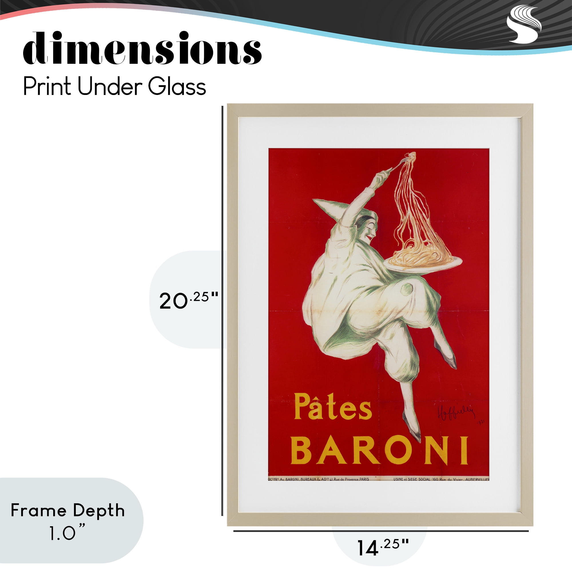 Stupell Industries Pates Baroni Advertisement Birch Framed Print Under Glass, design by Vintage Hustle