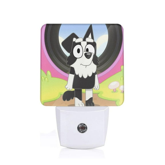 Masiiu Bluey Print LED Night Lights with Dusk to Dawn Sensor, Kids Nightlight for Bedroom,Baby Nursery,Hallway-UK