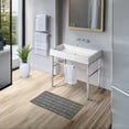 thumbnail image 2 of Whitehaus Collection Britannia Large Rectangular Sink Console with Front towel Bar and No Hole Drill, white/chrome Large White/Chrome, 2 of 4