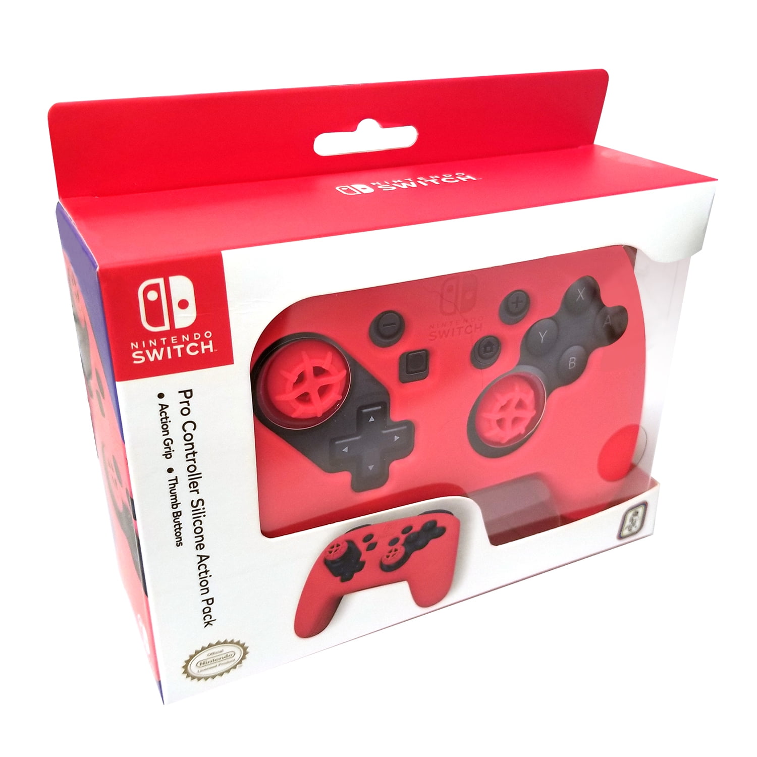nintendo switch neon red pro controller grip
