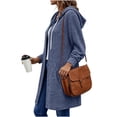 thumbnail image 5 of Edvintorg Women Cardigan Loose Casual Long Cardigans Hooded Open Front Long Sleeve Cardigans with Pocket Fall Clothes for Women S-2XL Navy, 5 of 8