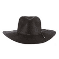 thumbnail image 2 of Scala TSCLP249-BLK Braid Safari Hat with Faux Suede Trim- Black. One Size, 2 of 4