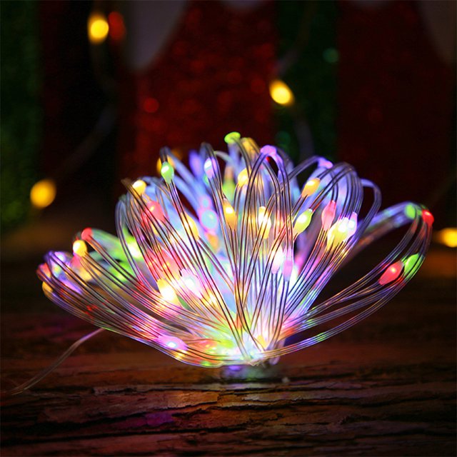 LED Lamps Festival Decorations Light Chain Atmosphere Layout Props Decorative Lighting for Household Garden Yards Tree Supplies Colorful/3 Meters