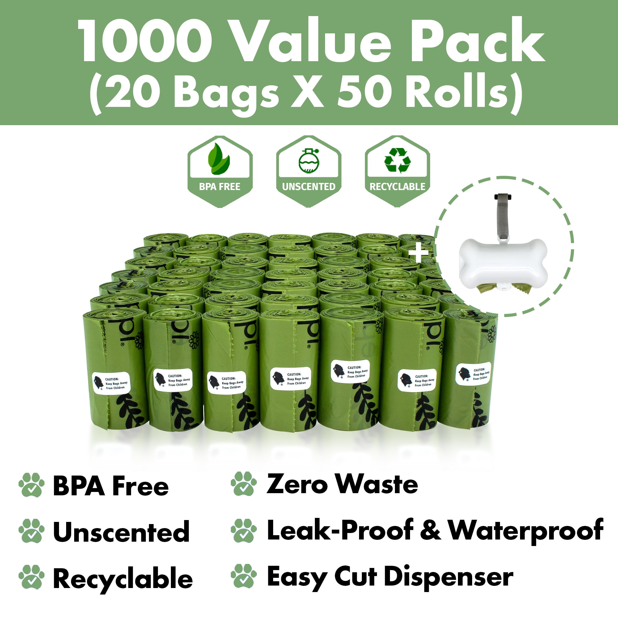 Recyclable Yard Waste Bags, 20-pk