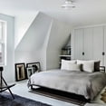 thumbnail image 3 of Claxy White Dome Semi Flush Mount Ceiling Light with Globe Milk Glass Shade, 3 of 7
