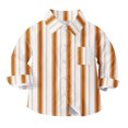 thumbnail image 2 of Molinyidia Boys Long Sleeve Striped Shirts 6M-8Y Button Clothes Dress Shirts Comfortable Spring Summer Casual Clothes Lapel Thin School formal Plaid Shirts Kids Daily, 2 of 7