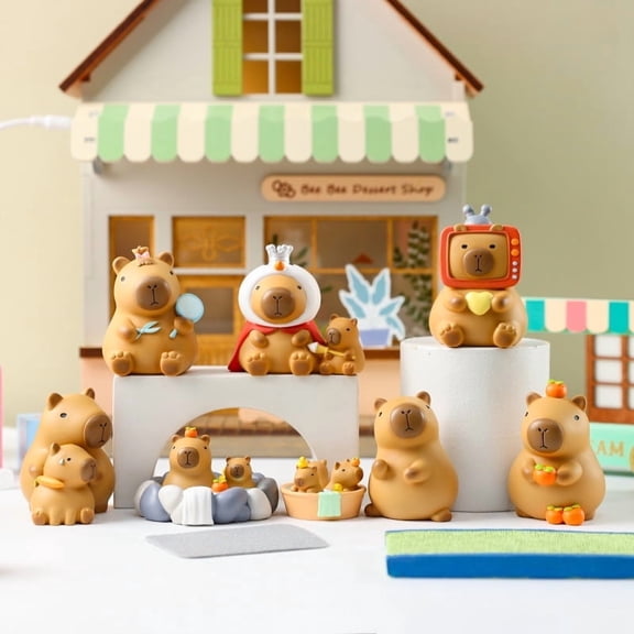 Capybara Blind Box Doll,Figurines, ornaments, interior decoration,Surprise gift