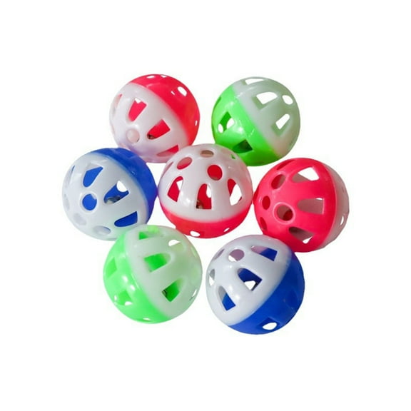 BESTSKY 10Pcs Kitten Toys,Assorted Colorful Balls with Bells for Fun and Interaction,Cat Ball Toy