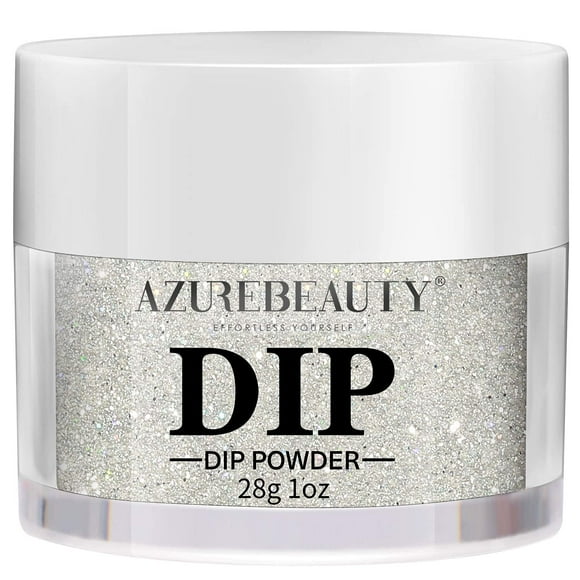 Polvo de uñas AZUREBEAUTY Dip Silver Glitter 28 g