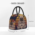 thumbnail image 2 of Honeii Pug dog Yoga Print Insulated Lunch Bag Women Reusable Lunch Box with Pocket for Work Picnic Travel -One Size, 2 of 6