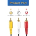 thumbnail image 2 of Cable RCA WAWPI de audio compuesto y vídeo de 3 machos a 3 machos, 1,4 m, 2 of 6