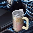 thumbnail image 6 of OBREWU Pioneer Flower Tumbler with Handle and Lid,40oz Pioneer Flower Double Wall Vacuum Insulated Tumbler,Pioneer Flower Cups Gift for Women and Men, 6 of 7