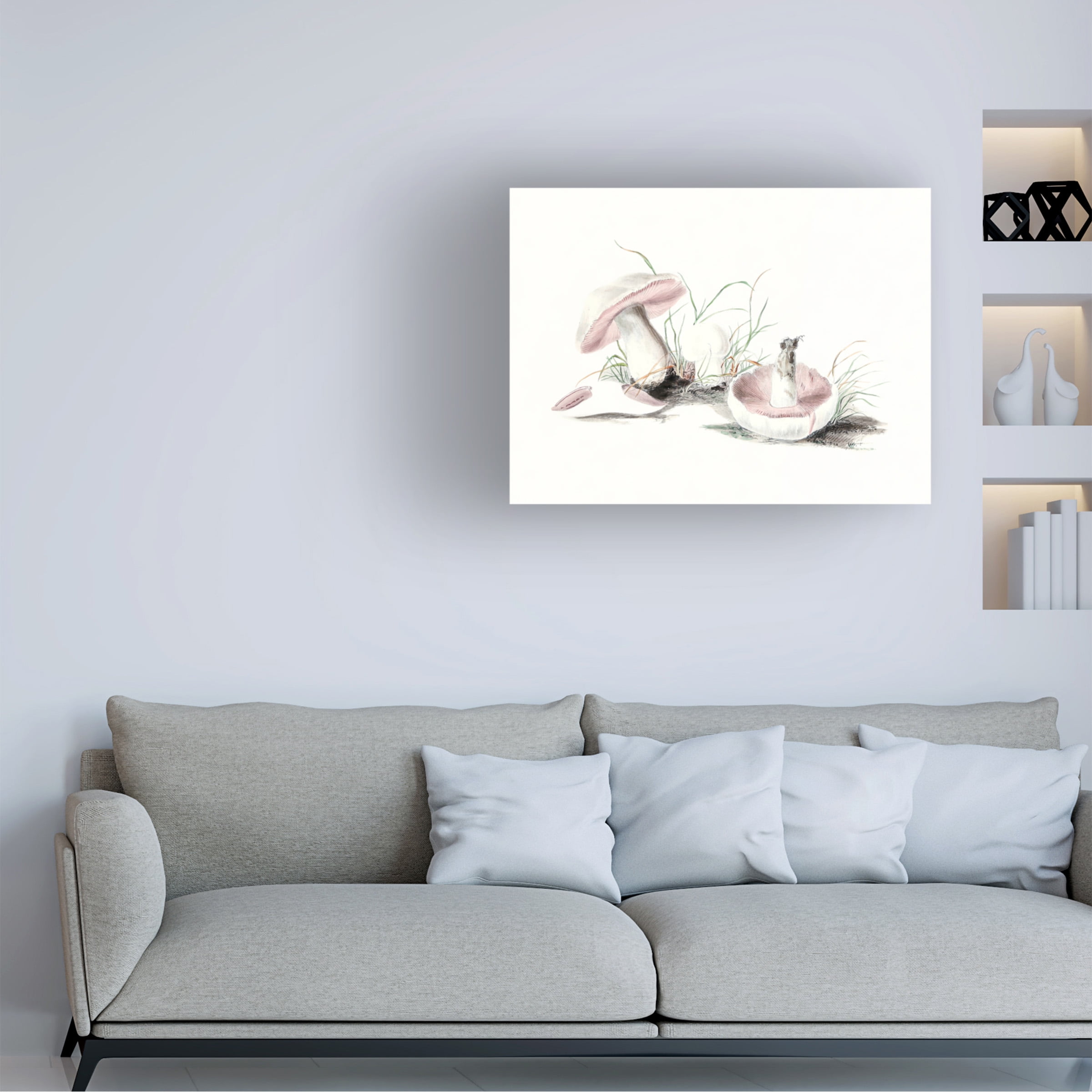 Pictufy 'Hand Drawn Field Mushroom' Canvas Art