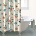 thumbnail image 4 of Pioneer Flower Floral Print Pattern Shower Curtain 36"x72", Bathroom Decorative Shower Curtain Set with 12 Hooks, Waterproof Washable, 4 of 6