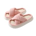 thumbnail image 2 of Zapatillas de lino de pana para mujer, pantuflas de algodón y lino antideslizantes para interiores, para el hogar, para las cuatro estaciones, novedad de 2024, 2 of 5