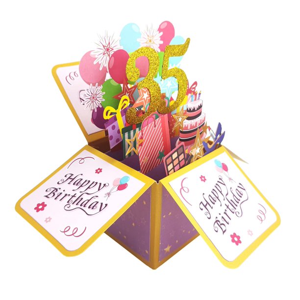 Tarjeta de felicitación pop-up Asmallgf para 35.º cumpleaños, 7,8 x 18 cm