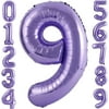 Purple Foil Balloons Number 9, 40 inch