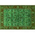 thumbnail image 1 of Ahgly Company Indoor Rectangle Oriental Green Industrial Area Rugs, 2' x 3', 1 of 4