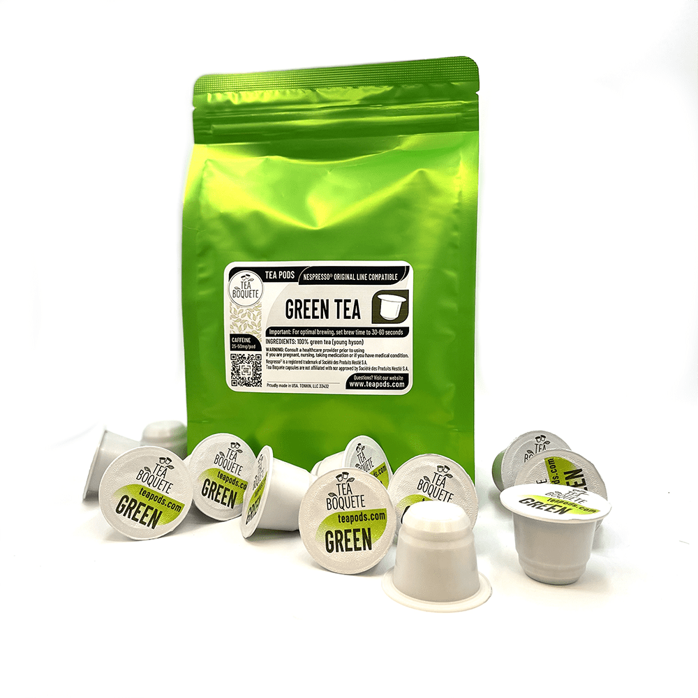 Green tea pods Nespresso OriginalLine compatible, green tea capsules