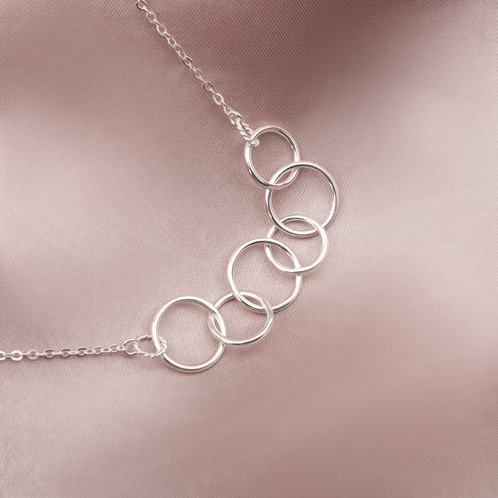 Anavia Happy 60th Birthday Gifts for Women,925 Sterling Silver Necklace, Gifts for mom sixtieth birthday ideas -[6 Regular Circles, No Custom]
