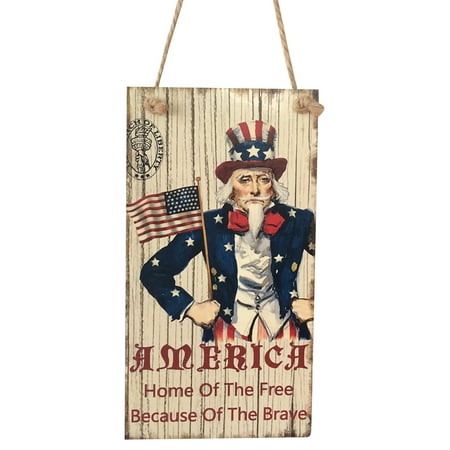 

Zpj3#8654 Wooden American Independence Day Rectangle Wooden Crafts Listing Decoration Z#8654 SV9
