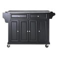 thumbnail image 1 of Pemberly Row Traditional Wood/Granite Top Kitchen Cart in Black/Gray, 1 of 6