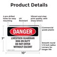 thumbnail image 2 of (2 Pack) Livestock Guardian Dog On Duty Do Not Enter OSHA Danger Sign 10 Inch X 7 Inch Plastic Sign, Weather Resistant, UV Protected for Workplace, Business, and Construction Site, Made in the USA, 2 of 8