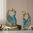 thumbnail image 4 of Peacock Dancer Figurine - Decorative Resin Sculpture for Home and Office, Modern Table Statue for Women, Living Room, Coffee Table, Bedroom, or Desk Decor Accessory, 4 of 5