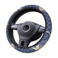 thumbnail image 5 of YFYANG Universal Elastic Vintage Ikat Geometric Floral Car Steering Wheel Cover, Non-Slip Sweat Absorbent, 5 of 8