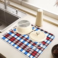 thumbnail image 6 of Ryvnso Checkered Grid-b2 Dish Drying Mat for Kitchen Countertop 16x18 Small Dish Pad Drainer Rack Dish Sink Mats, 6 of 7