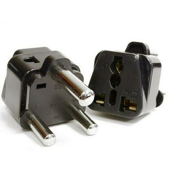 OREI  2 in 1 USA to South Africa Adapter Plug (Type M) - 2 Pack, Black