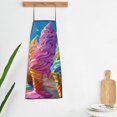 thumbnail image 3 of Goofa Bib Apron, Unisex Aprons Adjustable Waterdrop Resistant Cooking Kitchen Apron for Chef, Rainbow Melting Ice Cream Pattern Apron Bulk, 3 of 5