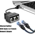 Ethernet Splitter Cable 1 To 2, Rj45 Internet Network Adapter, Suitable ...