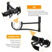 4pcs Curtain Rod Holders, TSV Curved Shower Curtain Rod Holders Wall Ceiling Mount Curtain Rod Brackets Hardware Decorative Drapery Heavy Duty Window Rod Hooks Hangers Curtain Pole Wall Brackets