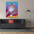 thumbnail image 3 of Epic Graffiti 'Rainbow Brown and White Tabby Cat' by Rebecca Wang Art, Acrylic Glass Wall Art, 40"x54", 3 of 8