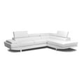 thumbnail image 2 of Selma White Leather Modern Sectional Sofa, 2 of 2