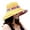 Yellow, variant on Women's Packable Foldable Bucket Hat UV Sun Protection Wide Brim Summer Beach Cap