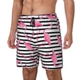 thumbnail image 1 of Balery Flamingos Bañador para hombre, shorts de playa de secado rápido con entrepierna y forro de compresión-3X-Large, 1 of 6