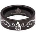 thumbnail image 5 of Wolf Swirls Tungsten Carbide Ring, 5 of 9