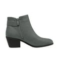 thumbnail image 2 of Dream Pairs Women Chunky Boots Low Heel Almond Toe Side Zipper Ankle Boots Shoes DAB214 GREY/SUEDE Size 7, 2 of 4