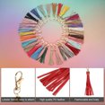 thumbnail image 4 of 10pcs Borlas de Cuero PU, Charm de Borla de 6" con Gancho Giratorio para Hacer Joyería (Rojo), 4 of 6